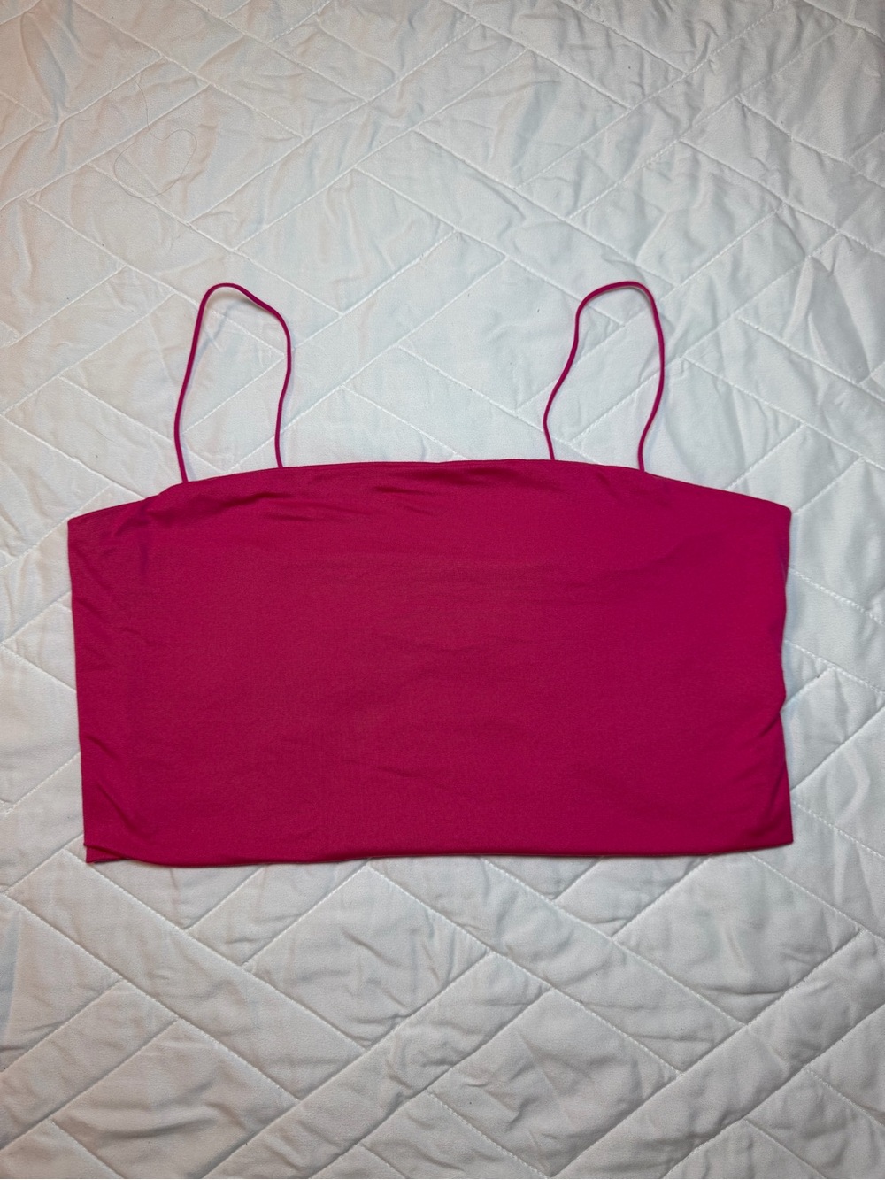Hot Pink Spaghetti Strap Tube Top